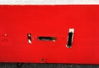 discarded red door