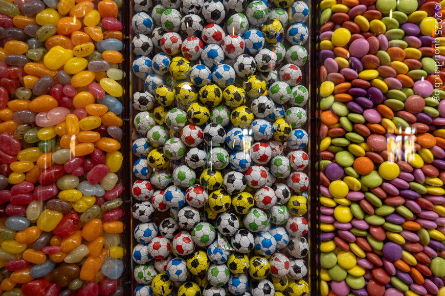 Monday August 18th (2025) jelly beans footballs smarties