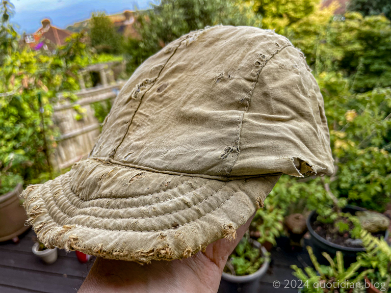 Sunday August 4th (2024) my dad's hat align=