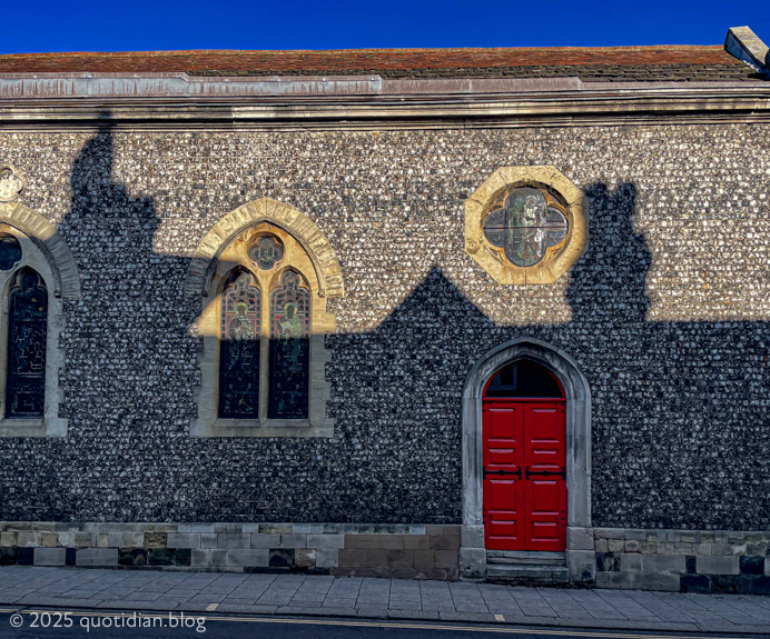 Friday February 28th (2025) blue sky red door