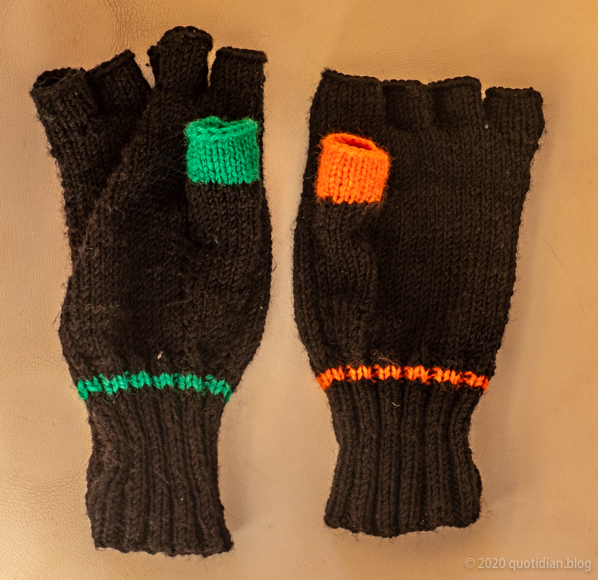 Monday February 3rd (2020) wifey knitted me gloves align=