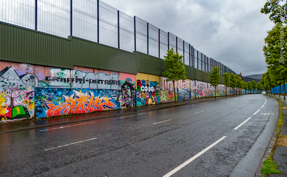 Wednesday May 1st (2024) the 'peace' wall  (cupar way)