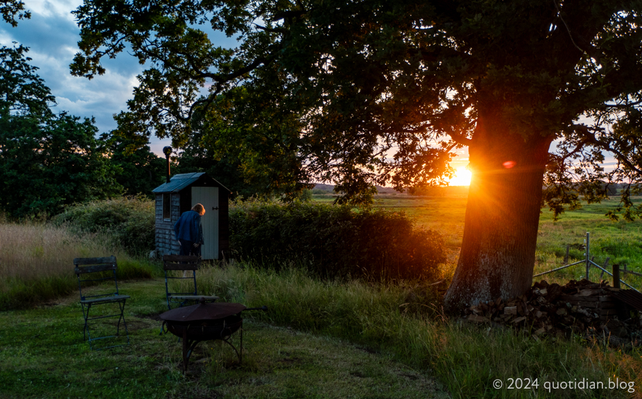 Saturday July 13th (2024) sunset : the first evening align=