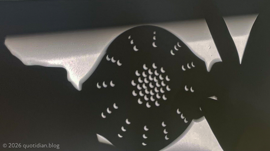 Wednesday August 12th (2026) astronomical colander