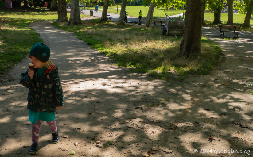 Wednesday September 11th (2024) ice cream in the park