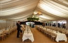 marquee inside a horse arena